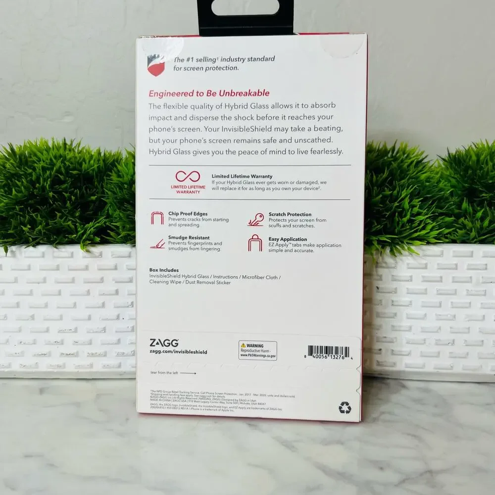ZAGG InvisibleShield Glass + Screen Protector for Iphone 5.4 2020 - Clear